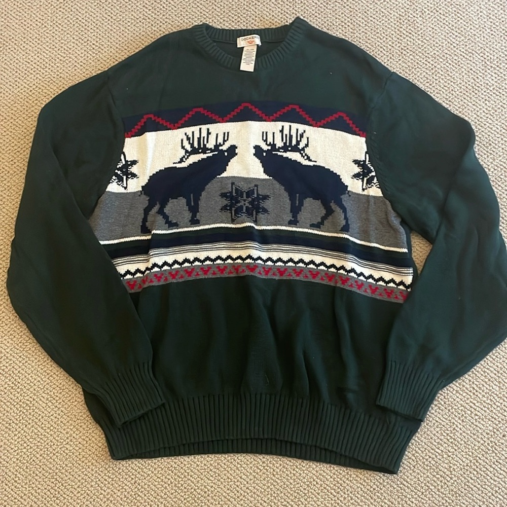 Dockers - Vintage Moose Sweater - Sz XL